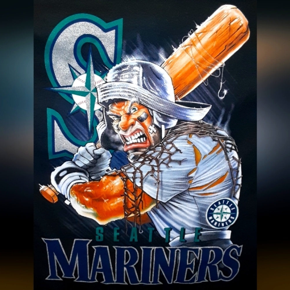 Seattle Mariners Baseball/Liquid Blue tshirt,vintage/new old store inventory,